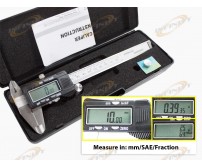 6" Digital Electronic Gauge Vernier Caliper 150mm Micrometer MM SAE FRACTION 3-1